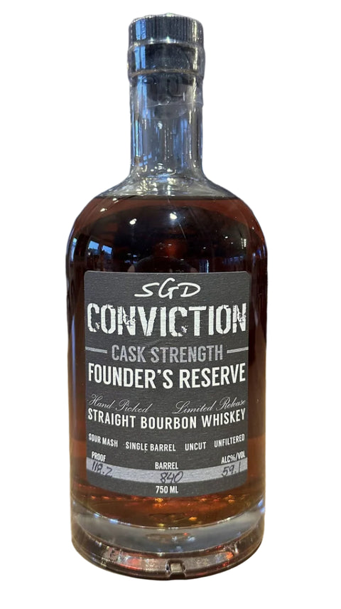 Conviction Founder's Reserve Straight Bourbon Whiskey 750ml